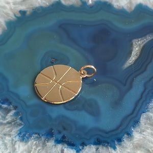 14 K Yellow Soccer Ball Sports Theme Charm